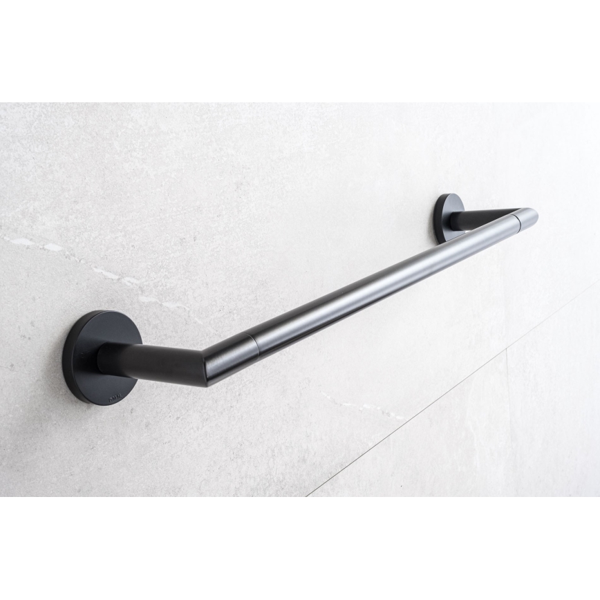 P.M.H. IN1B-L - Ηλεκτρική θερμαινόμενη κρεμάστρα πετσετών INGA 17W/230V 85,9 cm IP44 αριστερή/μαύρη