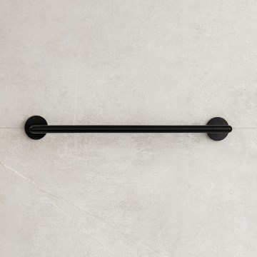 P.M.H. IN1B-L - Ηλεκτρική θερμαινόμενη κρεμάστρα πετσετών INGA 17W/230V 85,9 cm IP44 αριστερή/μαύρη