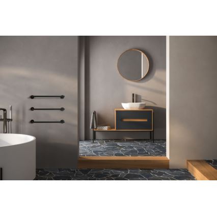 P.M.H. IN1B-R - Ηλεκτρικός στεγνωτήρας πετσετών INGA 17W/230V 85,9 cm IP44 δεξιά/μαύρη