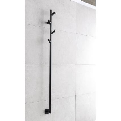 P.M.H. LS1B - Ηλεκτρική θερμαινόμενη πετσετοκρεμάστρα LISA 24W/230V 170 cm IP44 μαύρη