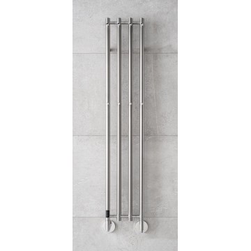 P.M.H. MO1SS-LK - Θερμαινόμενη πετσετοκρεμάστρα MONA 93W/230V 153,3 cm IP44 γυαλισμένο ανοξείδωτο ατσάλι