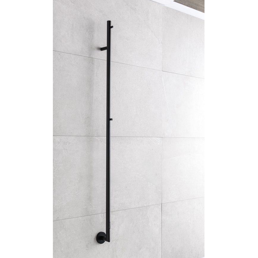 P.M.H. OL1B - Ηλεκτρική πετσετοκρεμάστρα OLE 24W/230V 170 cm IP44 μαύρη