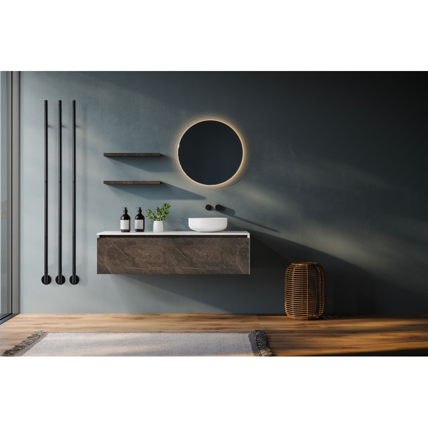 P.M.H. OL1B - Ηλεκτρική πετσετοκρεμάστρα OLE 24W/230V 170 cm IP44 μαύρη