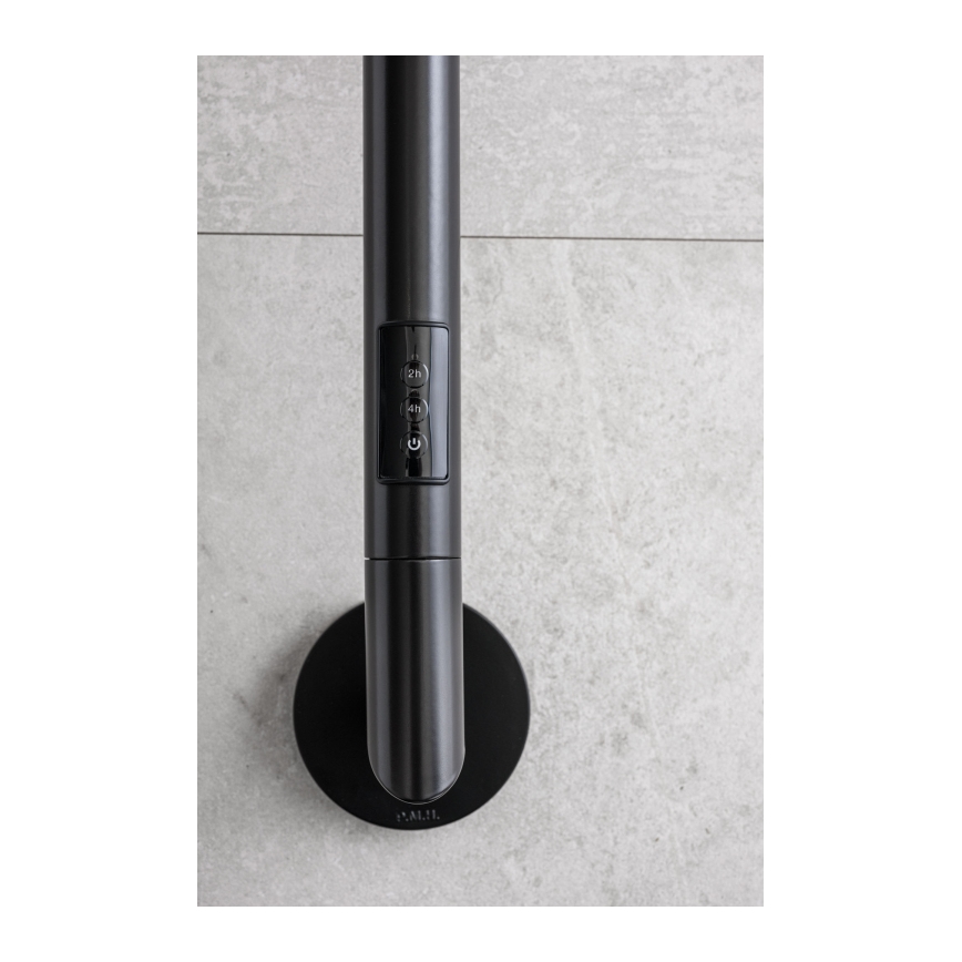 P.M.H. OL1B - Ηλεκτρική πετσετοκρεμάστρα OLE 24W/230V 170 cm IP44 μαύρη