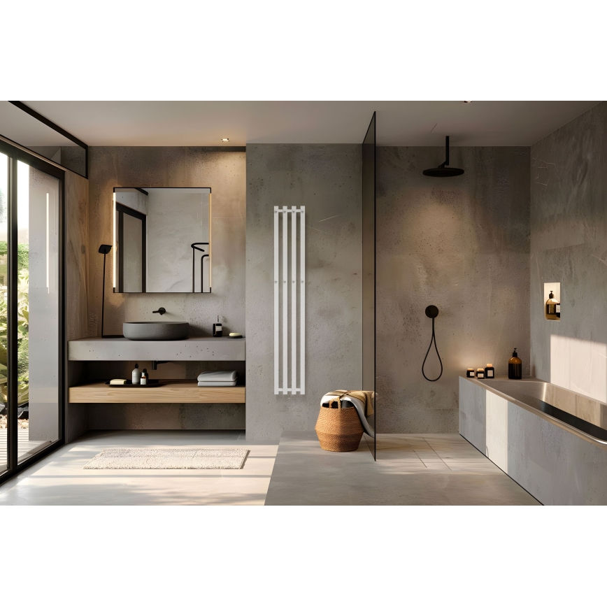 P.M.H. P2W/4 - Θερμαντικό σώμα-σκάλα για μπάνιο PLUTO 406W 150 cm λευκό