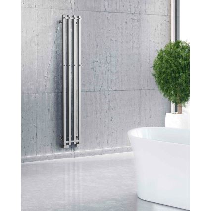 P.M.H. PX2C/4 - Θερμαντικό σώμα (σκάλα) για μπάνιο PLUTO X 350W 150 cm γυαλιστερό χρώμιο