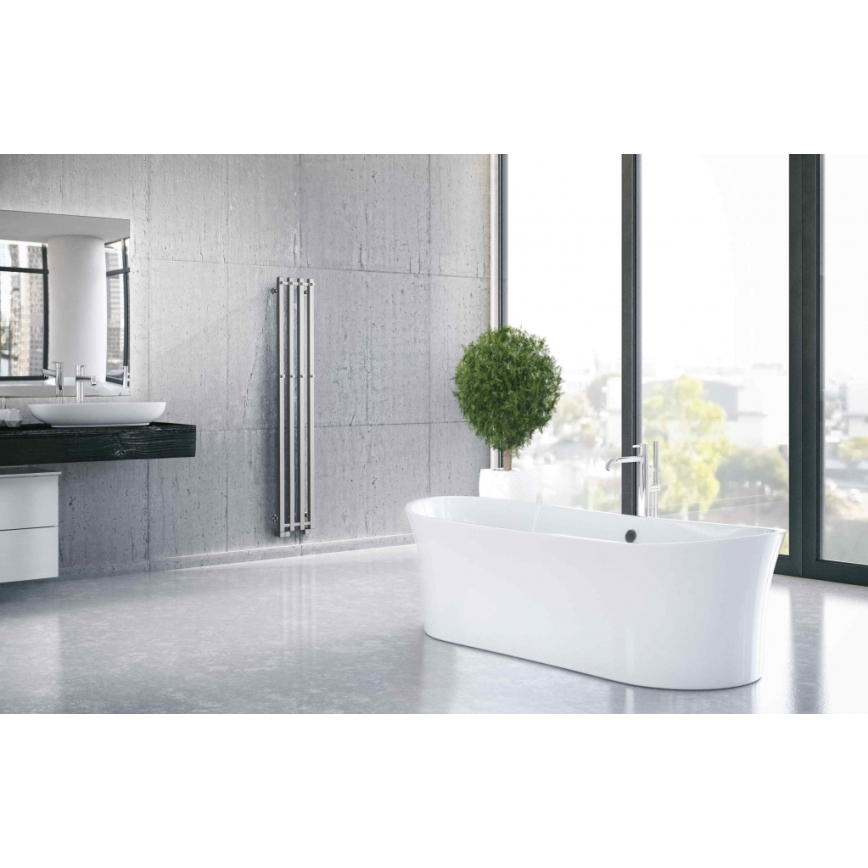 P.M.H. PX2C/4 - Θερμαντικό σώμα (σκάλα) για μπάνιο PLUTO X 350W 150 cm γυαλιστερό χρώμιο