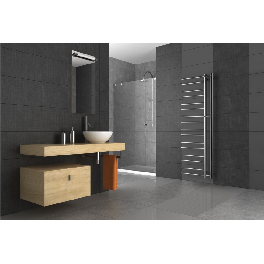 P.M.H. T2C-L - Πετσετοκρεμάστρα‑θερμαντικό σώμα THEIA 352W 154 cm αριστερή/γυαλιστερό χρώμιο