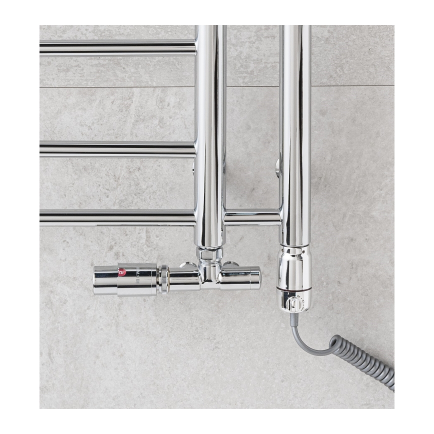 P.M.H. T2C-L - Πετσετοκρεμάστρα‑θερμαντικό σώμα THEIA 352W 154 cm αριστερή/γυαλιστερό χρώμιο