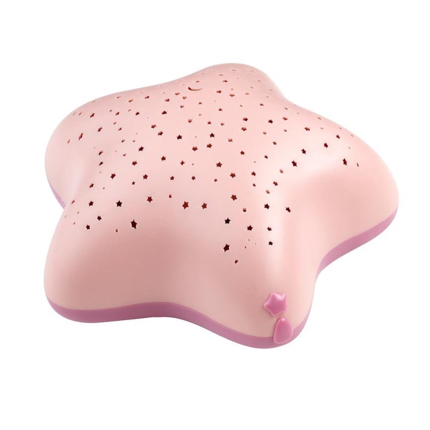 PABOBO - Προτζέκτορας με μελωδία STAR 3xAA ροζ