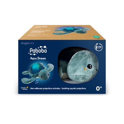 PABOBO - Προτζέκτορας με μουσική AQUA DREAM USB χελώνα