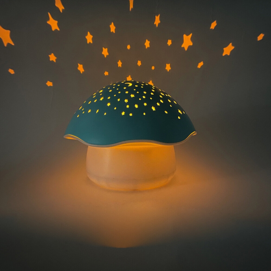 PABOBO - Προτζέκτορας με μουσική STAR MUSHROOM 3xAA μπλε