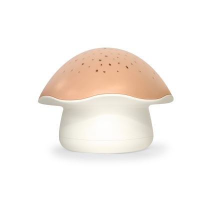PABOBO - Προτζέκτορας με μουσική STAR MUSHROOM 3xAA ροζ σομον