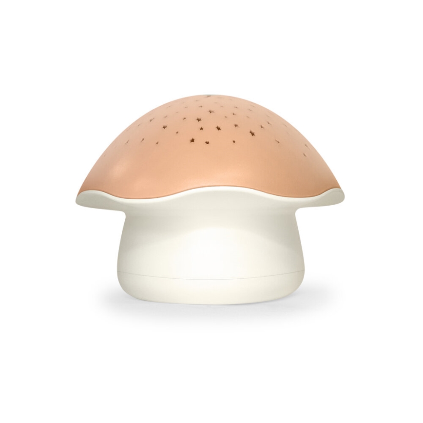 PABOBO - Προτζέκτορας με μουσική STAR MUSHROOM 3xAA ροζ σομον
