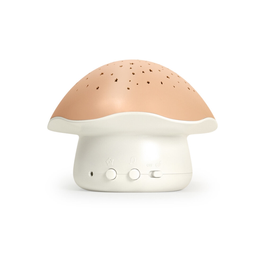 PABOBO - Προτζέκτορας με μουσική STAR MUSHROOM 3xAA ροζ σομον