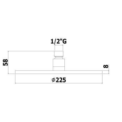 Paffoni - Κεφαλή ντους διάμ. 22,5 εκ. MASTER μαύρη