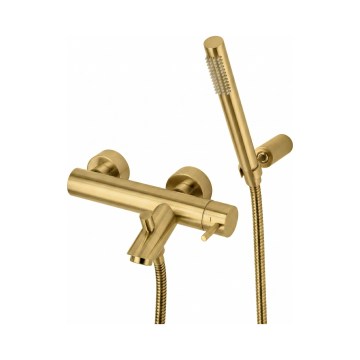 Paffoni - Σετ μπανιέρας με μπαταρία LIGHT σε βουρτσιστό χρυσό
