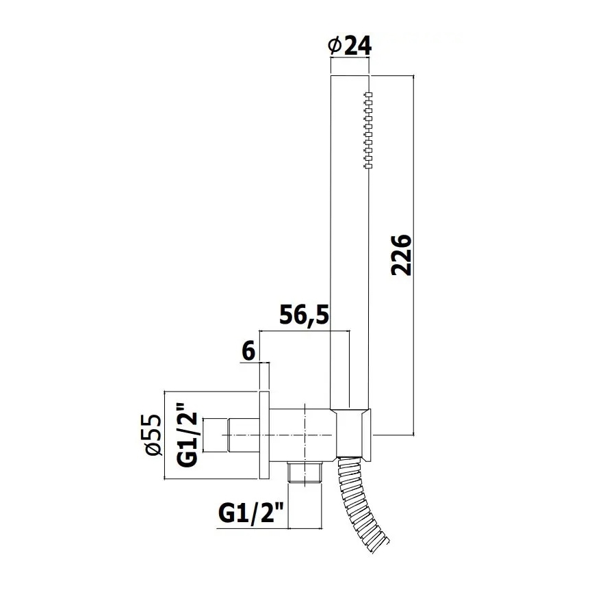 Paffoni - Σετ ντους ROUND ματ μαύρο