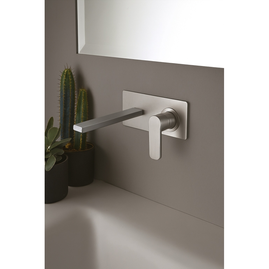 Paffoni - Μίκτης νιπτήρα για εντοιχισμένη εγκατάσταση TANGO, από ανοξείδωτο ατσάλι