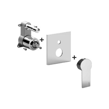 Paffoni - Μίκτης ντους για εντοιχισμένη εγκατάσταση TANGO, σε γυαλιστερό χρώμιο