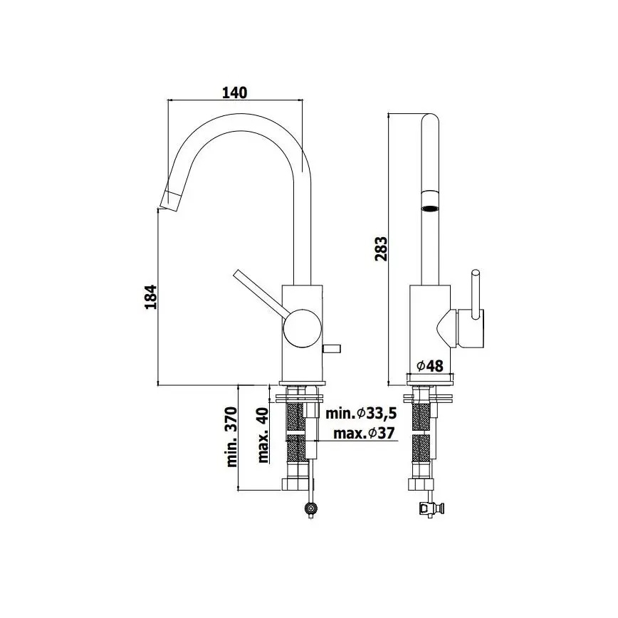 Paffoni - Μπαταρία νιπτήρα LIGHT σε γυαλιστερό χρώμιο