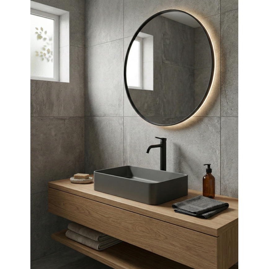 Paffoni - Μπαταρία νιπτήρα LIGHT μαύρη