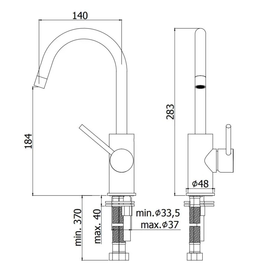 Paffoni - Μπαταρία νιπτήρα LIGHT μαύρη