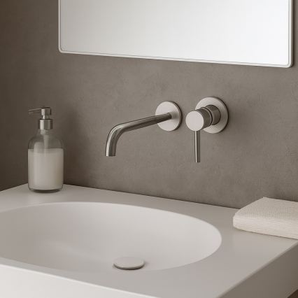 Paffoni - Μπαταρία νιπτήρα για εντοιχισμένη εγκατάσταση LIGHT, σε γυαλιστερό χρώμιο