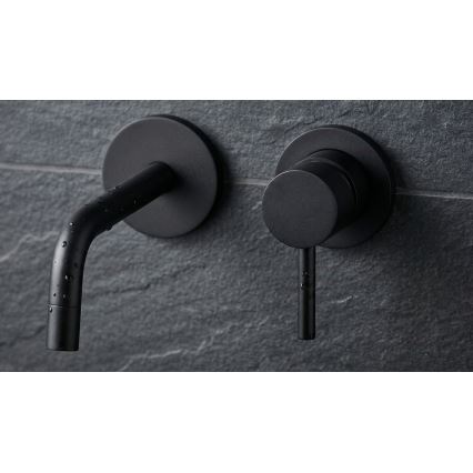 Paffoni - Μπαταρία νιπτήρα για εντοιχιζόμενη εγκατάσταση LIGHT μαύρη