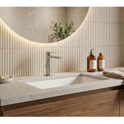 Paffoni - Μπαταρία νιπτήρα + βαλβίδα αποστράγγισης TANGO από ανοξείδωτο ατσάλι