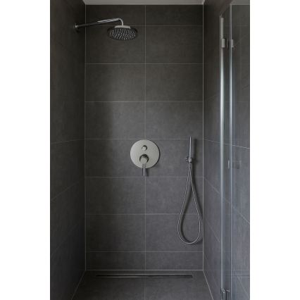 Paffoni - Μπαταρία ντους για εντοιχισμένη εγκατάσταση LIGHT, γυαλιστερό χρώμιο