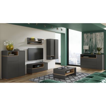 Ράφι FRED ανθρακί/δρυς artisan