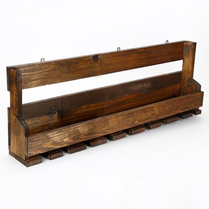 Ράφι τοίχου 28x102 cm ερυθρελάτη καφέ