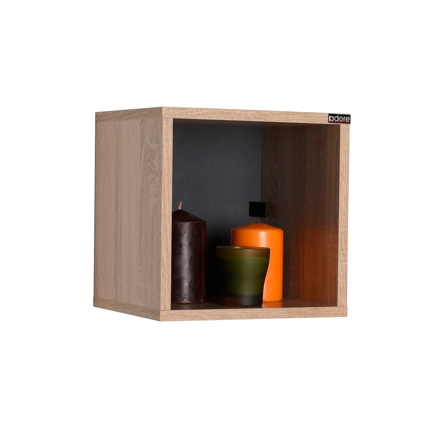 Ράφι τοίχου 33x33 cm καφέ