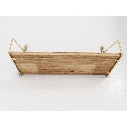 Ράφι τοίχου 45x16 cm δρυς/χρυσό