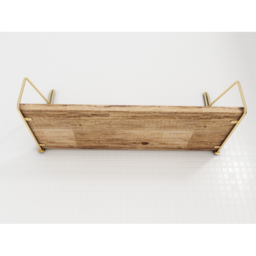 Ράφι τοίχου 45x16 cm δρυς/χρυσό