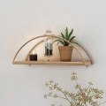 Ράφι τοίχου 45x18 cm δρυς/χρυσό