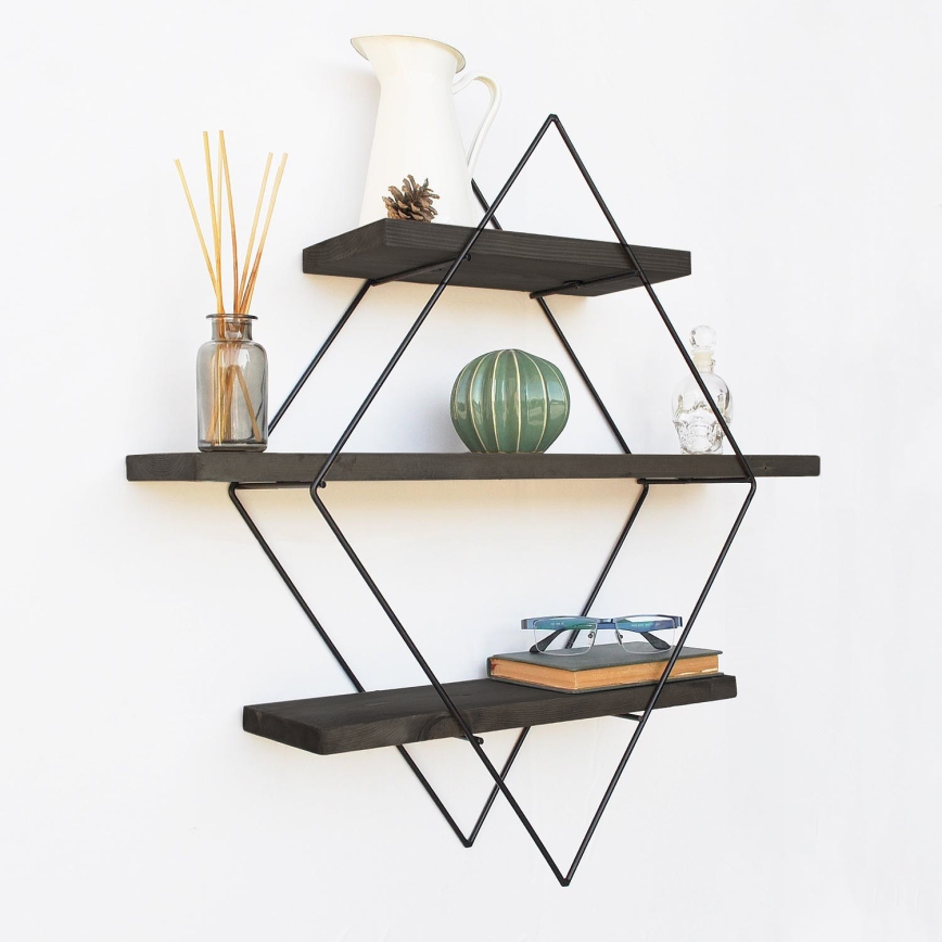 Ράφι τοίχου 60x60 cm έλατο