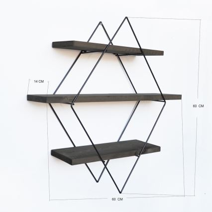 Ράφι τοίχου 60x60 cm έλατο