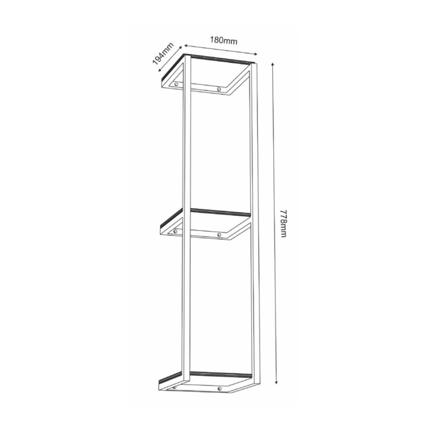 Ράφι τοίχου 77,5x18 cm
