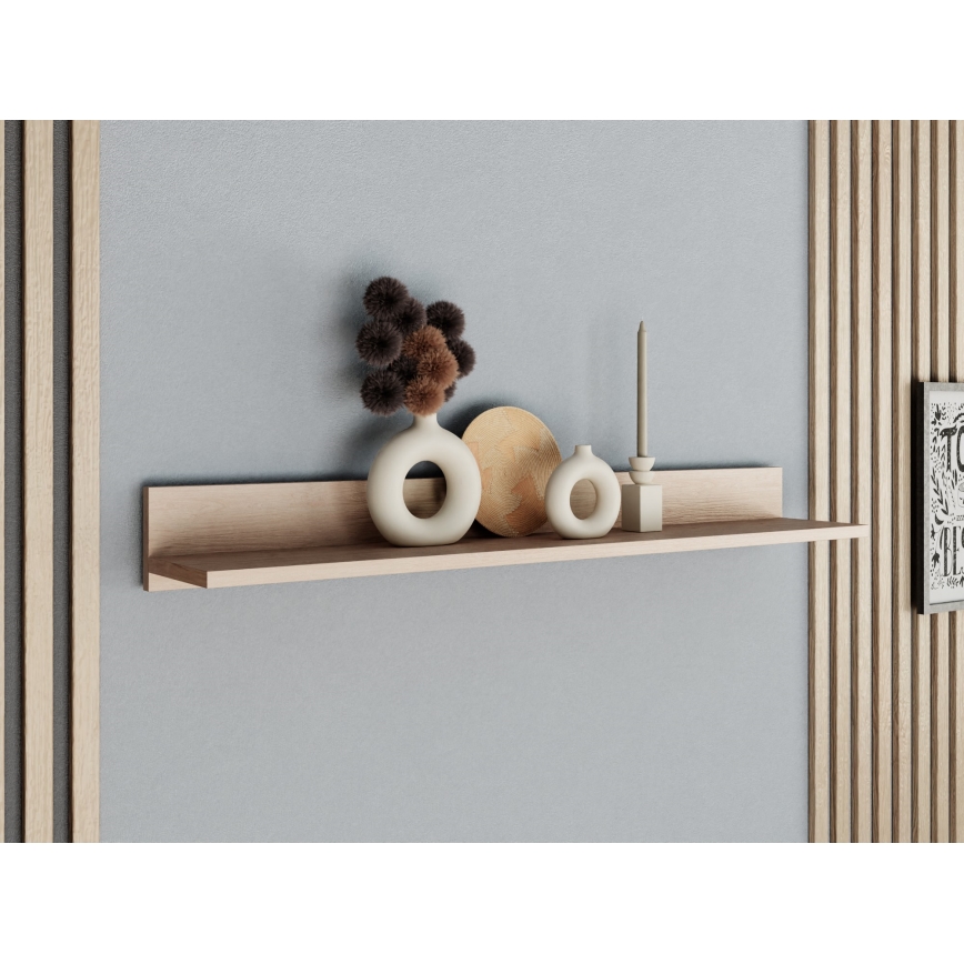 Ράφι τοίχου BASIC 12x104 cm δρυς jackson hickory
