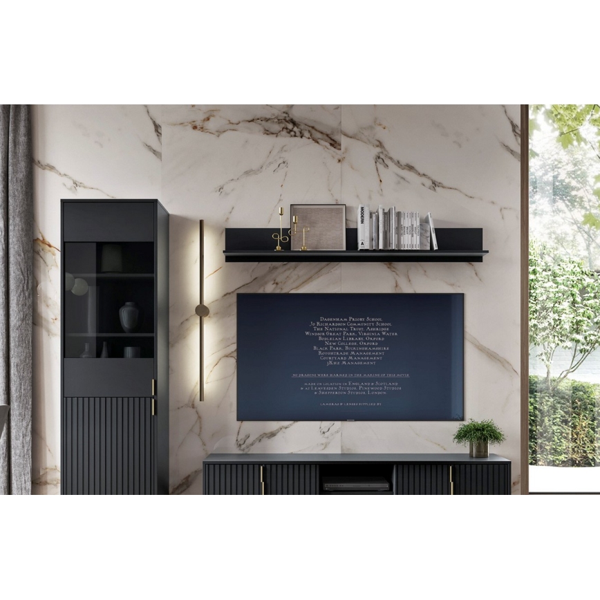 Ράφι τοίχου FLOP μαύρο