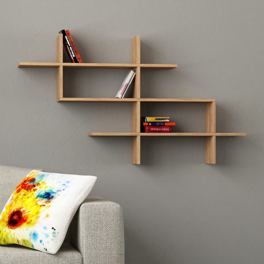 Ράφι τοίχου HALIC 82x150 cm δρυς