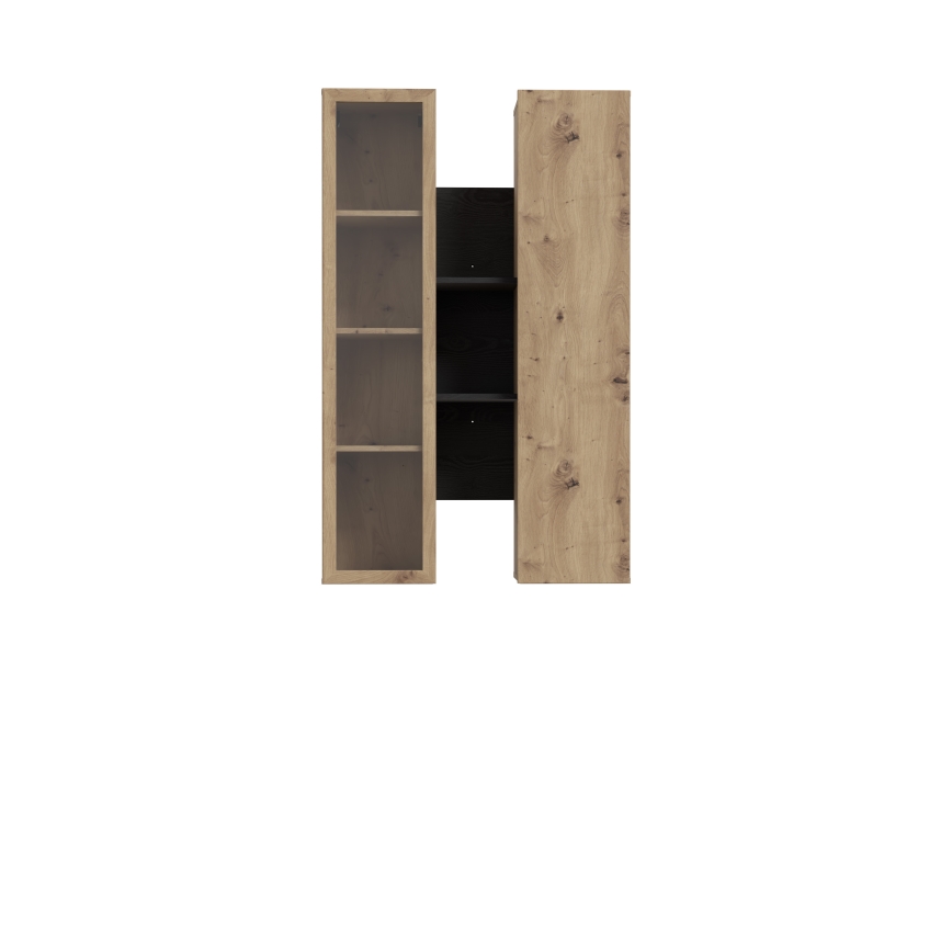 Ράφι τοίχου INAR δρυς/μαύρο