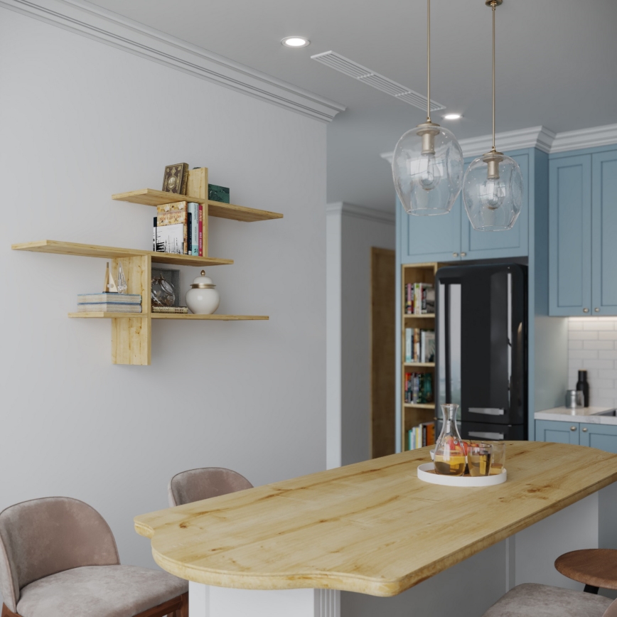 Ράφι τοίχου LEO 80,5x123 cm δρυς