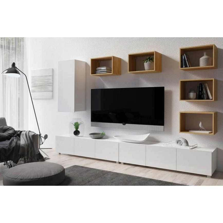 Ράφι τοίχου PAVO 32,5x50 εκ. χρυσή δρυς