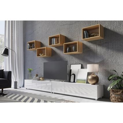 Ράφι τοίχου PAVO 32,5x50 εκ. χρυσή δρυς