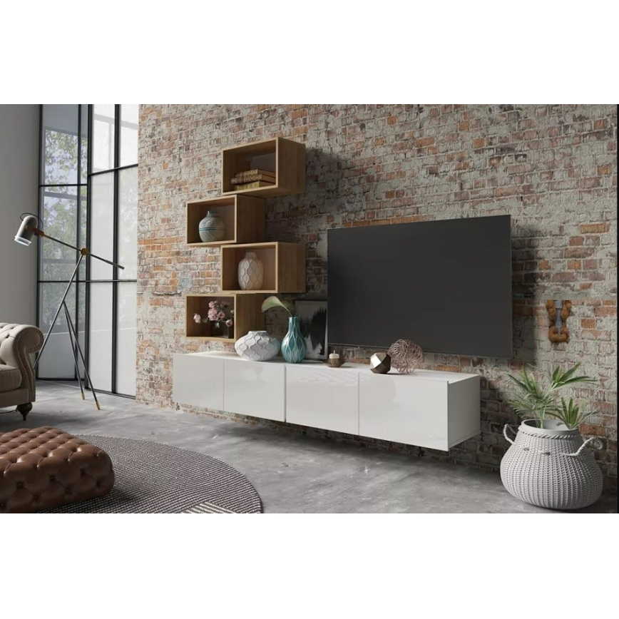 Ράφι τοίχου PAVO 32,5x50 εκ. χρυσή δρυς