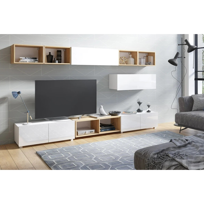 Ράφι τοίχου PAVO 32,5x50 εκ. χρυσή δρυς