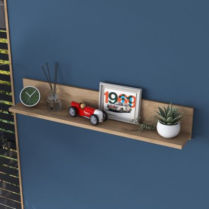 Ράφι τοίχου RANI 90x15 εκ. καφέ